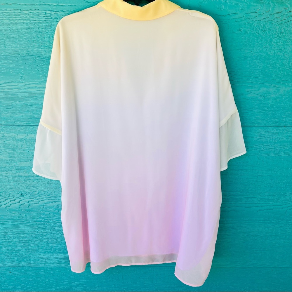 REVOLVE Gradient Yellow and White Button-Down Tunic - Picture 9 of 9